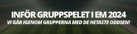 Odds på fotbolls EM 2024 .